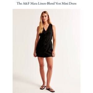 Abercrombie Mara Linen Blend Vest Mini Dress
